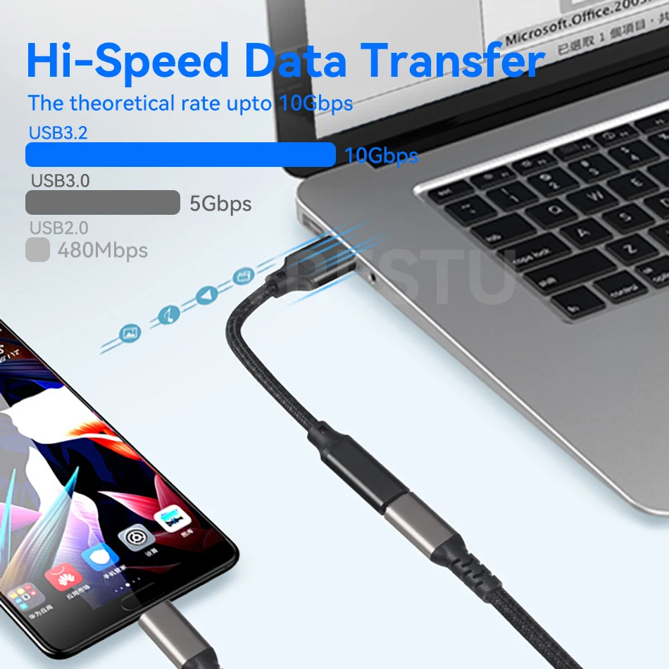 USB 3.2 to USB C OTG Adapter USB A Male to USB-C Converter for iPhone 14 Xiaomi Huawei Samsung 10Gbps Data USBC Female Connector