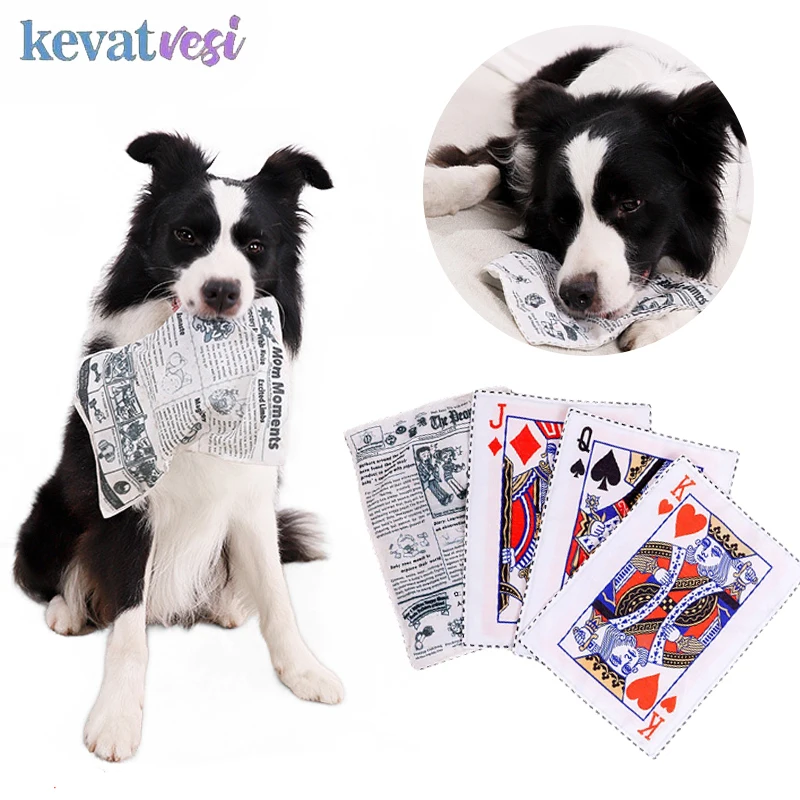 

Interactive Dog Toys Bite-Resistant Dog Chew Toy Funny Newspaper Dog Sounding Toys for Small Medium Large Dogs Pet Suoolies