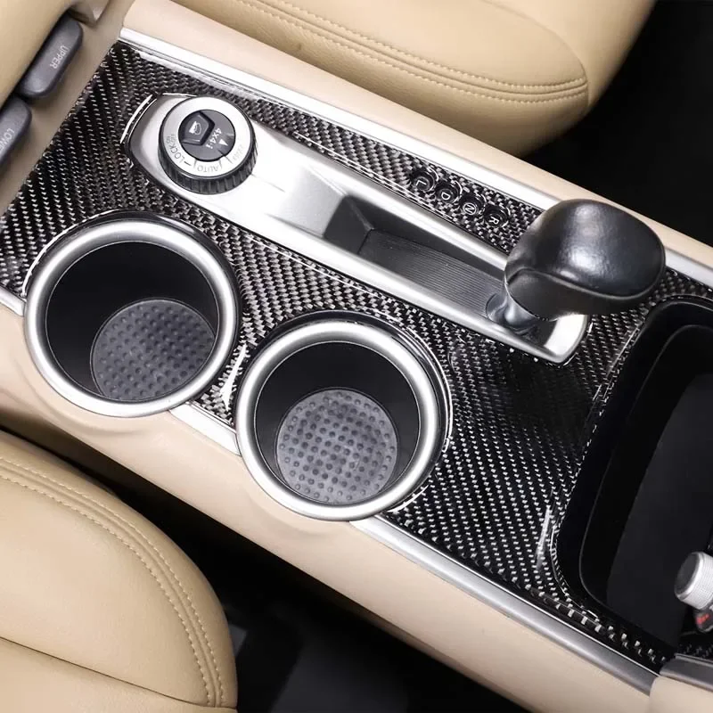 

Suetlcoity For Nissan Pathfinder 13-18 Soft Carbon Fiber Car Central Control Gear Frame Panel Cover Car Interior Car Accessories