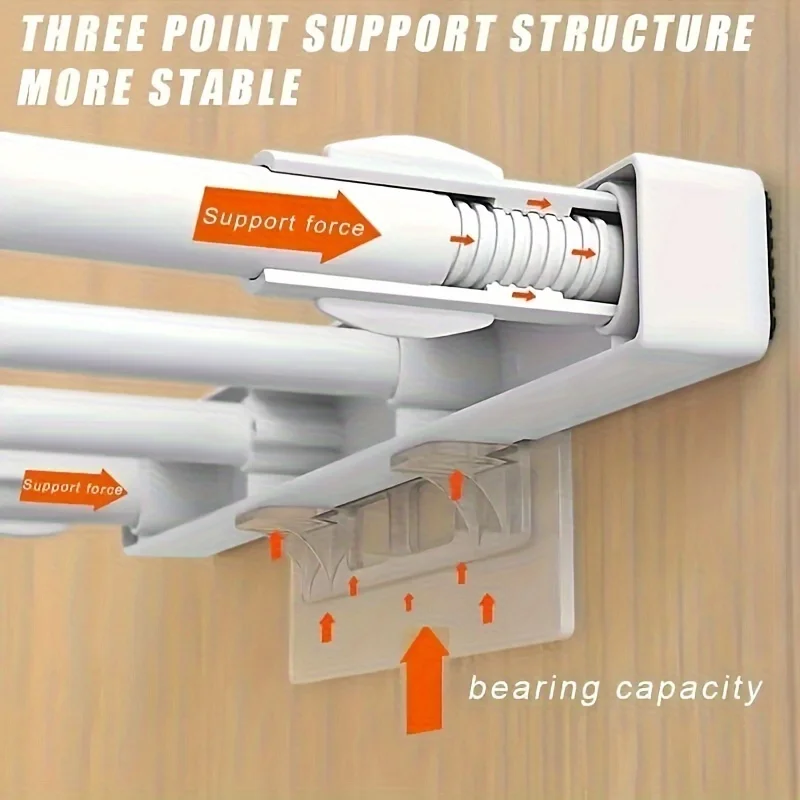 1pc, Shelf Support Column, Self-adhesive Clip, Kitchen Cabinet Partition Pin, Bookshelf, Closet Bracket, Partition Layer