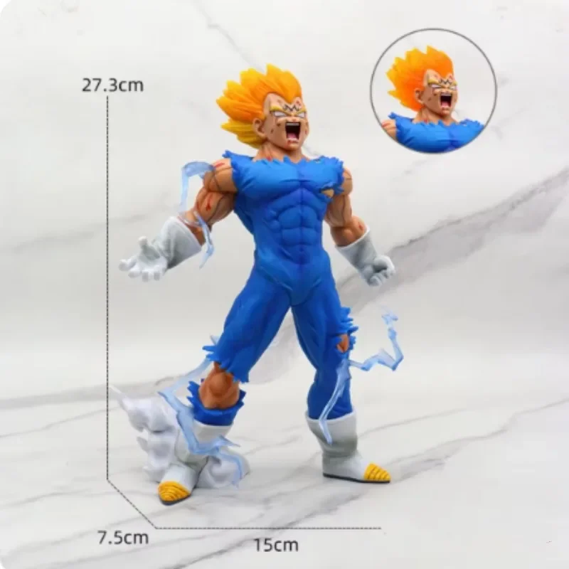 Dragon Ball Z GK Figura Coleção Modelo, Cabeça Removível, Vegeta Self-Destruct Action Model, Brinquedos Presentes