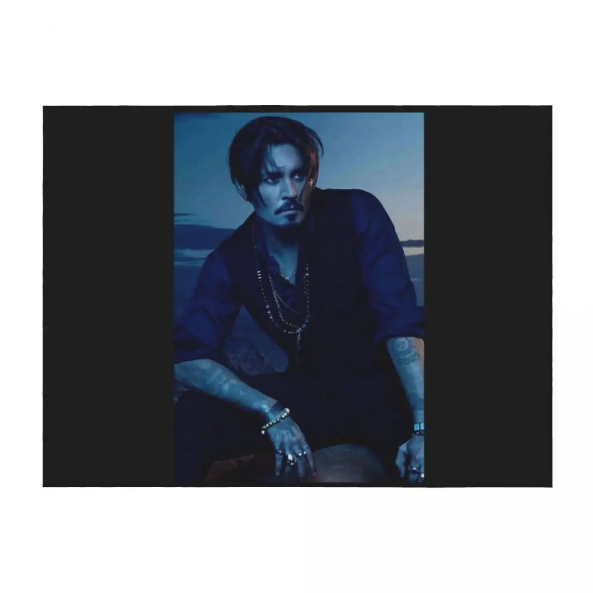 

Johnny depp cool wallpaper Throw Blanket Flannel Fabric Decorative Throw Decorative Sofas Bed covers Blankets