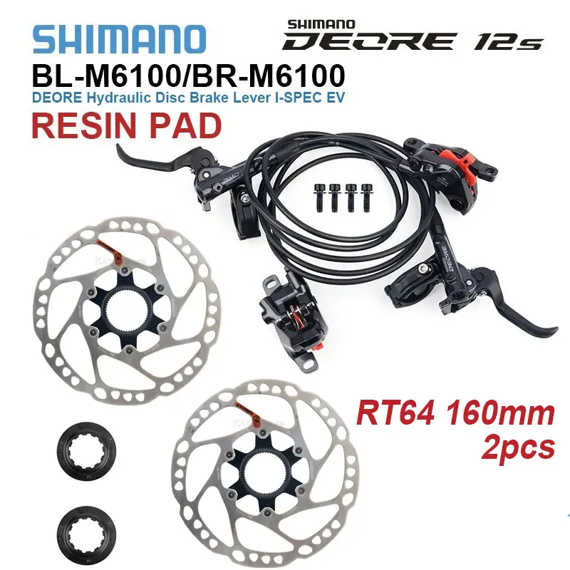Pinza Freno Shimano Deore BR-M6120 – Idraulica Anteriore O Posteriore, Pastiglie In Resina, Nera