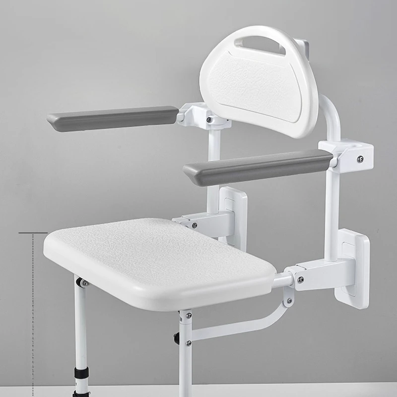 

Waterproof Portable Shower Stool Handle Wheel Cute Restroom Shower Stool Elderly Plastic Sgabello Da Doccia Bathroom Furniture