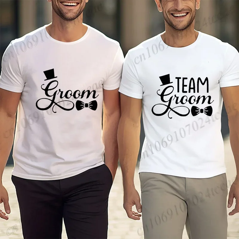 Best Man T Shirt Team Groom Squad Groomsman Tshirt Single Farewell Graphic Y2k Tops Boyfriend Bachelor Party Short Sleeve Tees