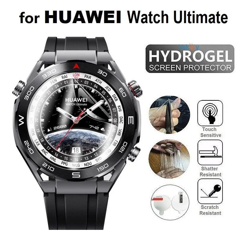 10PCS Soft TPU Hydrogel ป้องกันฟิล์มสําหรับ Huawei Watch Ultimate Smartwatch HD Clear Screen Protector