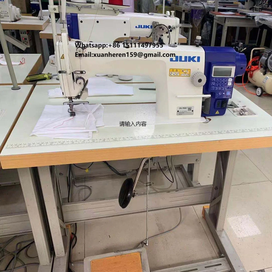 

Juki-7000a New Single Needle Sewing Machine Flat-Bed Lock Stitch Configuration for Home Use with Metal Motor Core Component