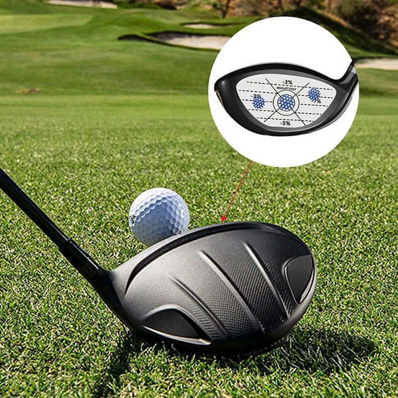 10 Sheets Golf Club Impact Tape Labels Stickers For Driver Woods Irons Putter Hitting Recorder Training Aids For Swing Practice