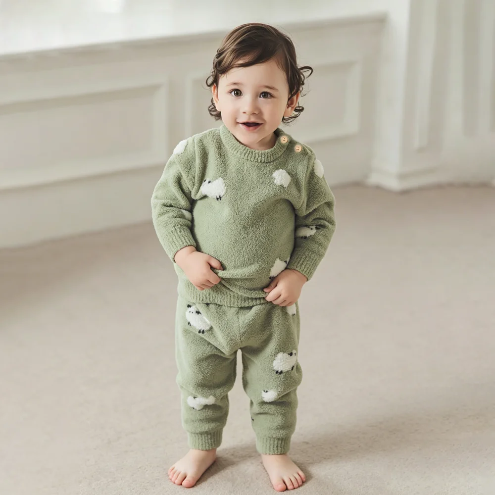 2Pcs Spring Baby Girl Clothing Sets Knit Sweater + Pants for Girls Newborn Girl Clothes set