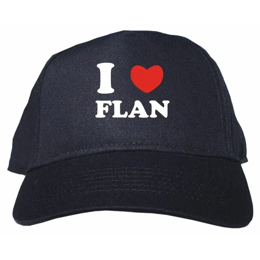 

Printing I Heart Love Flan Adult Baseball Hat Cap Adjustable