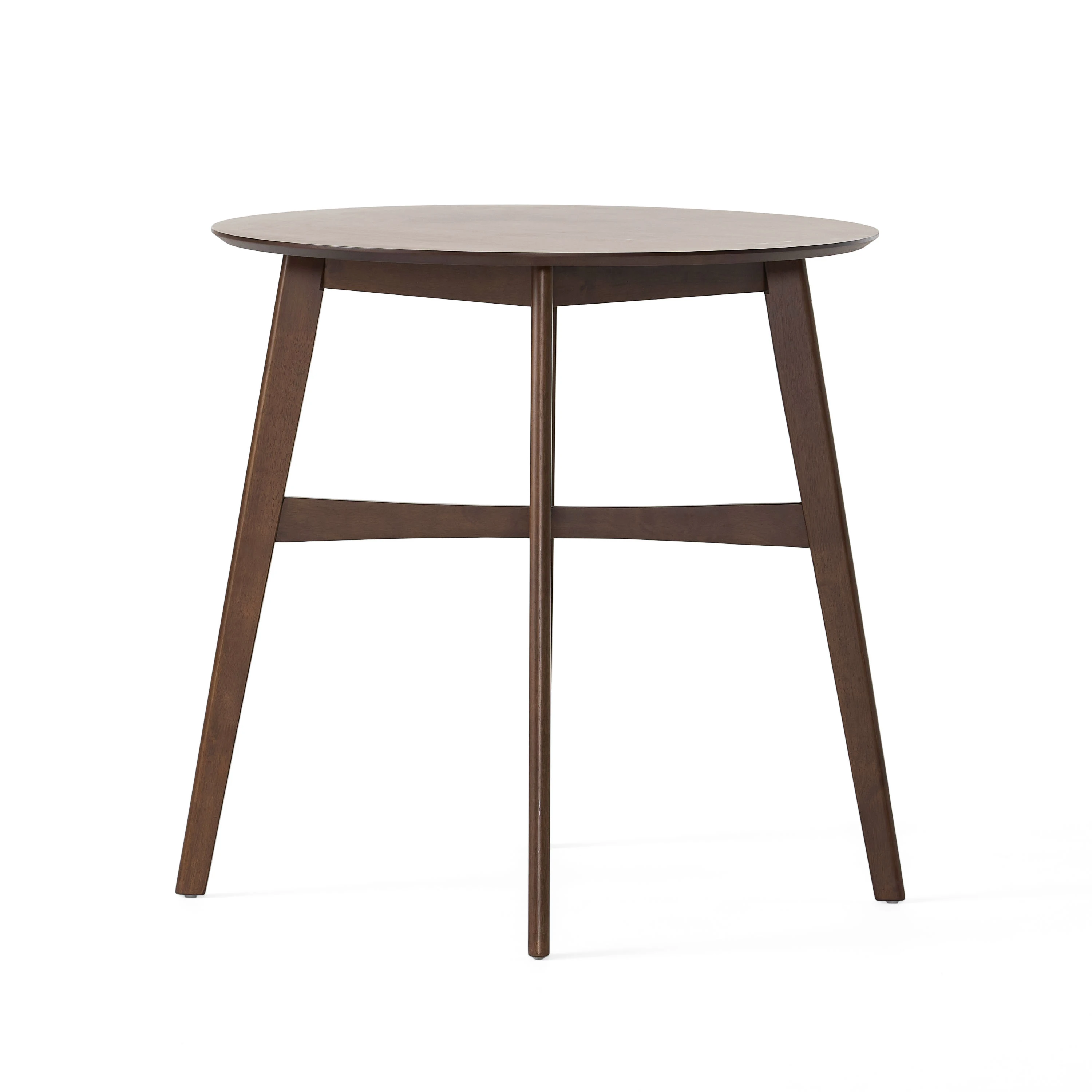Wood Counter Height Round Dining Table Brown 35.4"D x 35.4"W x 36"H  For Dining Room Living Room Bedroom Offic Kitchen Apartment image 3