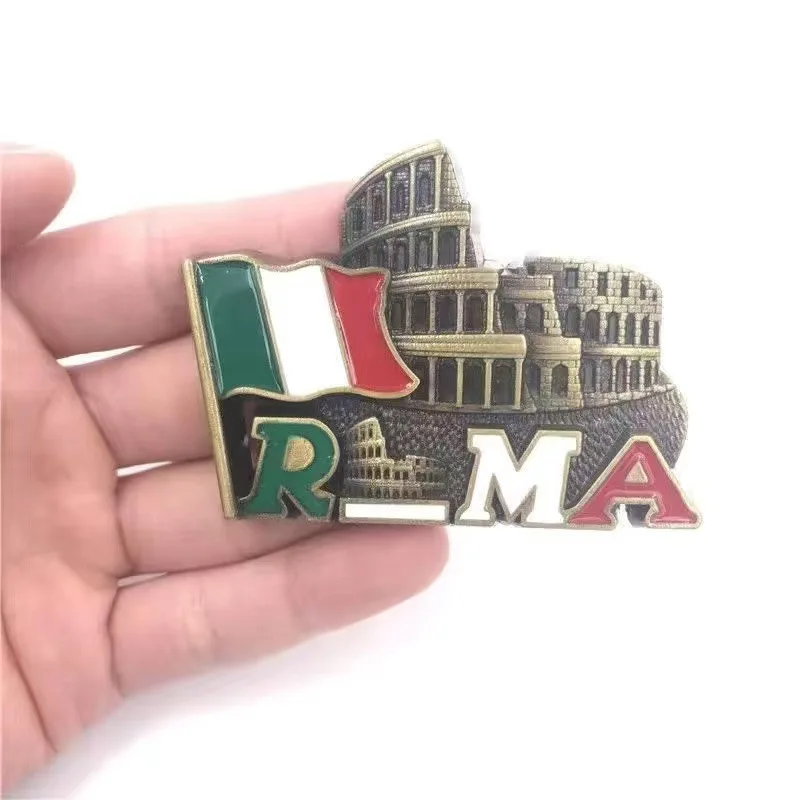 Magnetic Metal Fridge Magnets,Tourism World Iconic Buildings By Country Souvenirs,Refrigerator Decorations Magnet,Home Decors