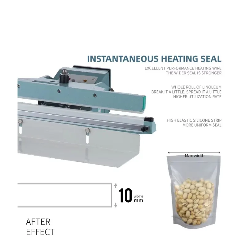 Extended Sealing Length 600mm 24 Inch Foot Step Impulse Sealer Sealing Machine for Food Clothes Plastic Paper Pouch Aluminum Bag
