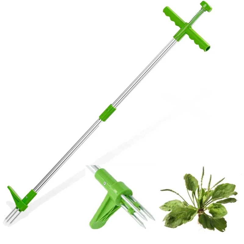 Portable Hand Weed Extractor Tool, Manual Garden Lawn, Long Handled, Aluminum Stand Up, Root Remover, Hot Sale