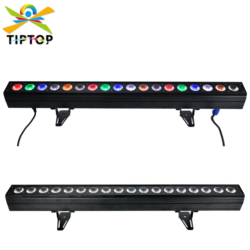 

TIPTOP 18x18W RGBWA UV 6IN1 Pixel Led Wall Washer Light 1m Long Tyanshine Leds Individual DMX Control Fan Cool Indoor Model