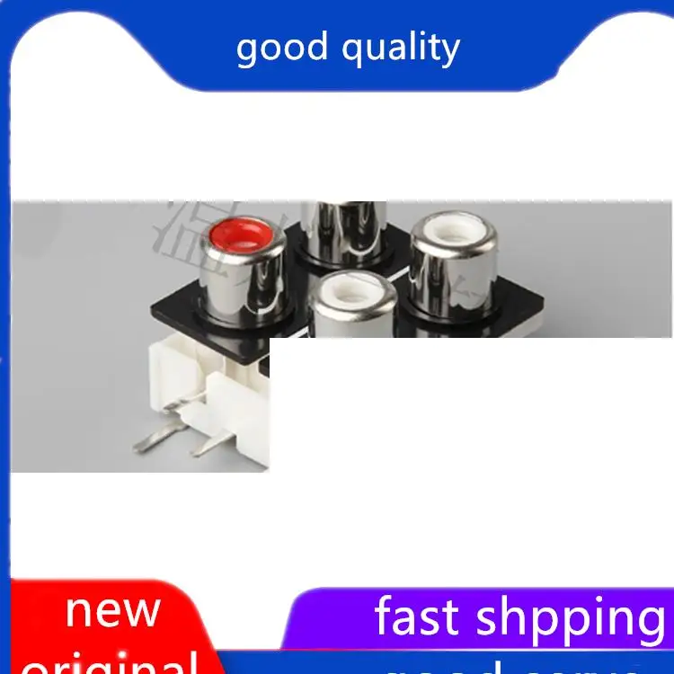 

10 шт. оригинальная новая розетка AV4-8.4-10 с одинаковым сердечником, 6-контактная розетка RCA, паяная розетка для печатной платы с 4 отверстиями, сиденье лотоса, аудио и ТВ-разъем