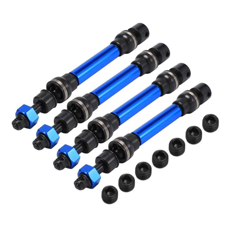 4Pcs Metal Steel Front and Rear Drive Shaft CVD for Arrma 1/10 Typhon SENTON Granite VORTEKS Big Rock Upgrade Parts,2