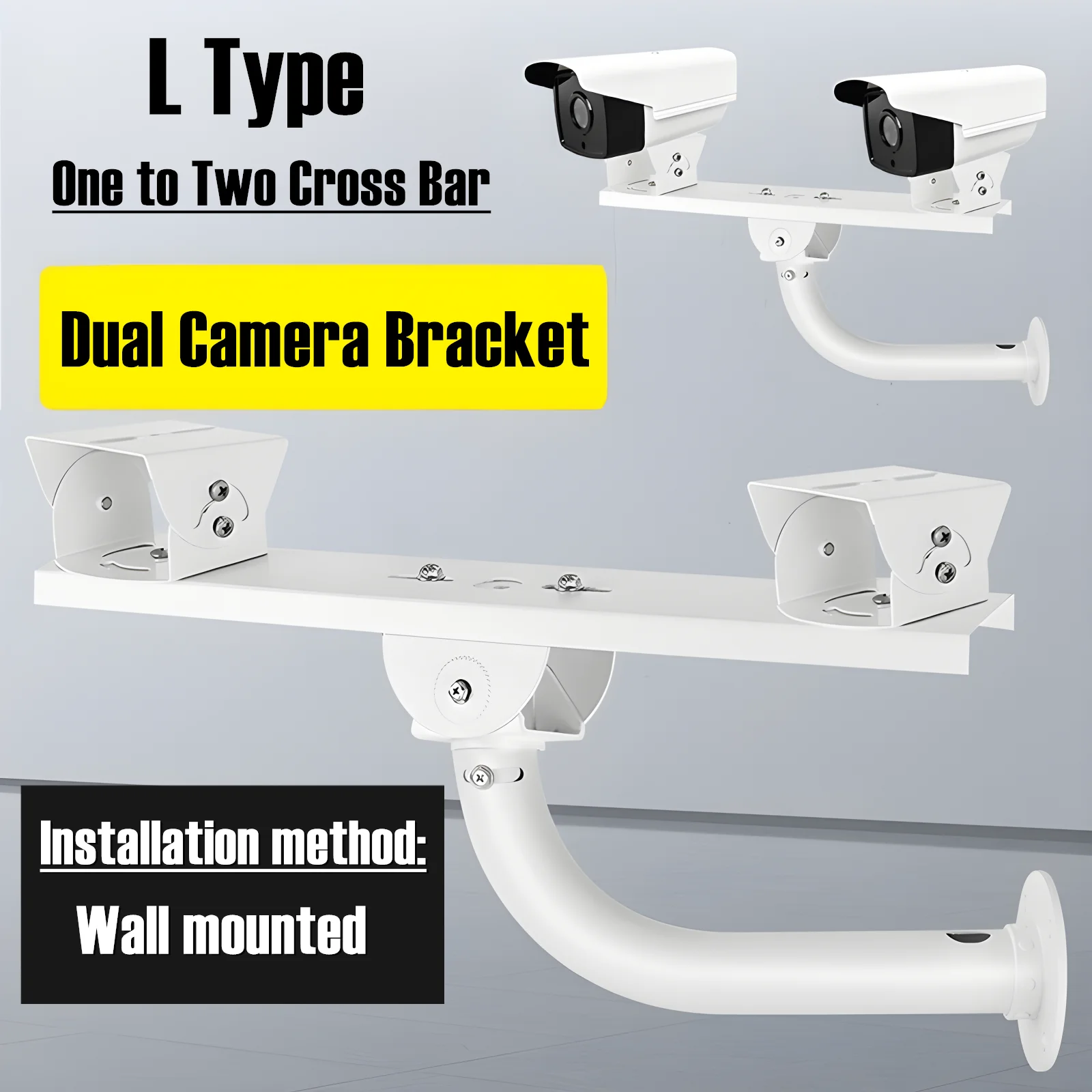 l-type-extension-bar-horizontal-arm-universal-cctv-security-dual-camera-wall-mounting-bracket-for-double-surveillance-camera