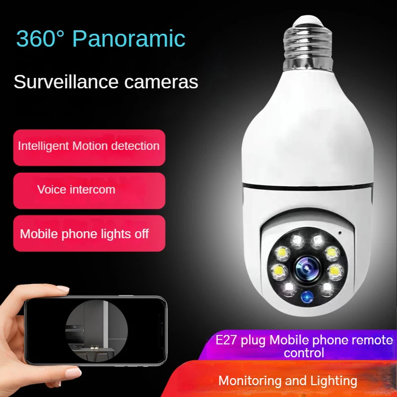 Nuova telecamera IP di sorveglianza WiFi 1080P lampadina E27 Google Auto Tracking visione notturna Full Color Video Security Baby Monitor Indoor