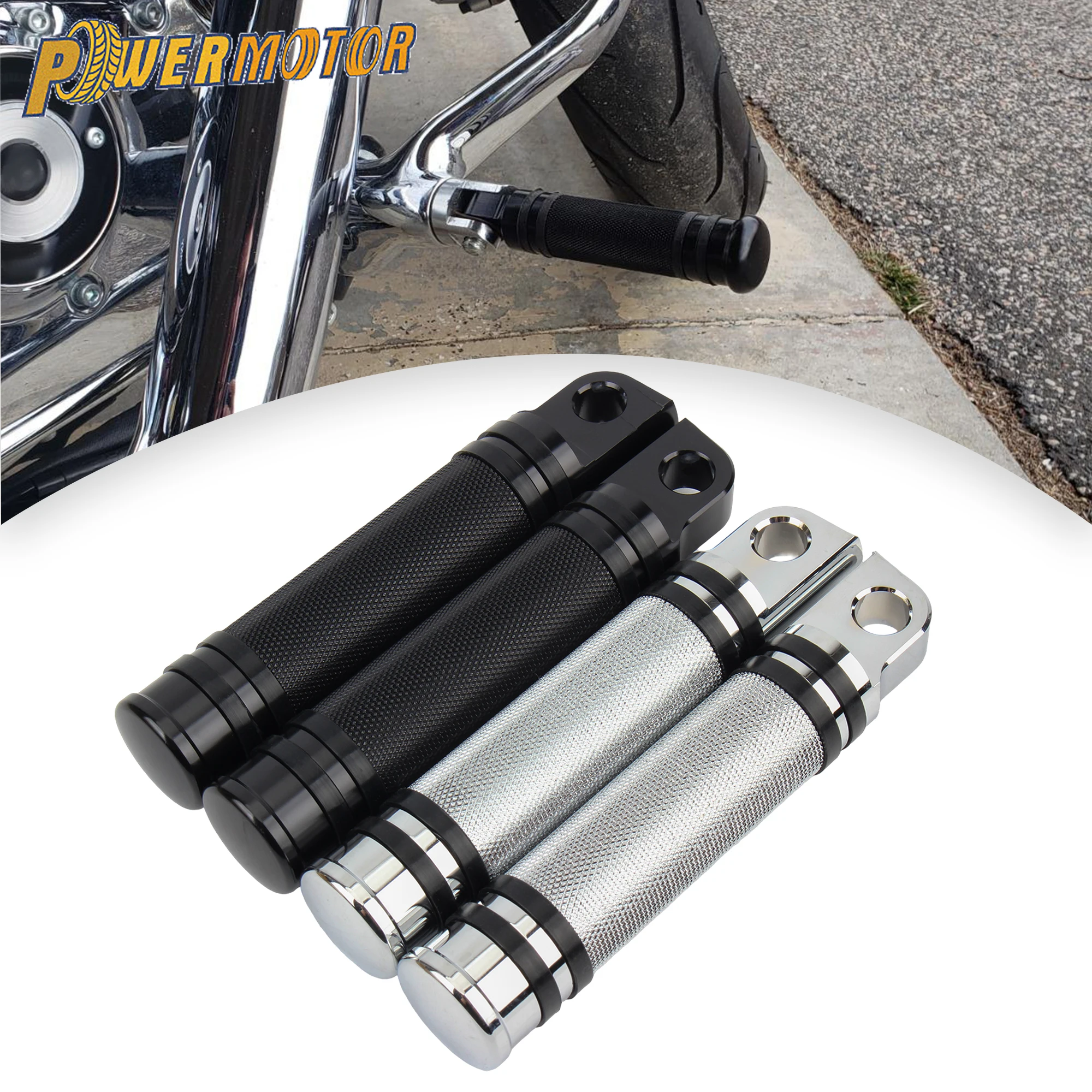 

Motorcycle Foot Pedals Front Rear Pedal Knurling Footrest For Harley Touring Sportster 883 1200 XL Softail Dyna Low Rider