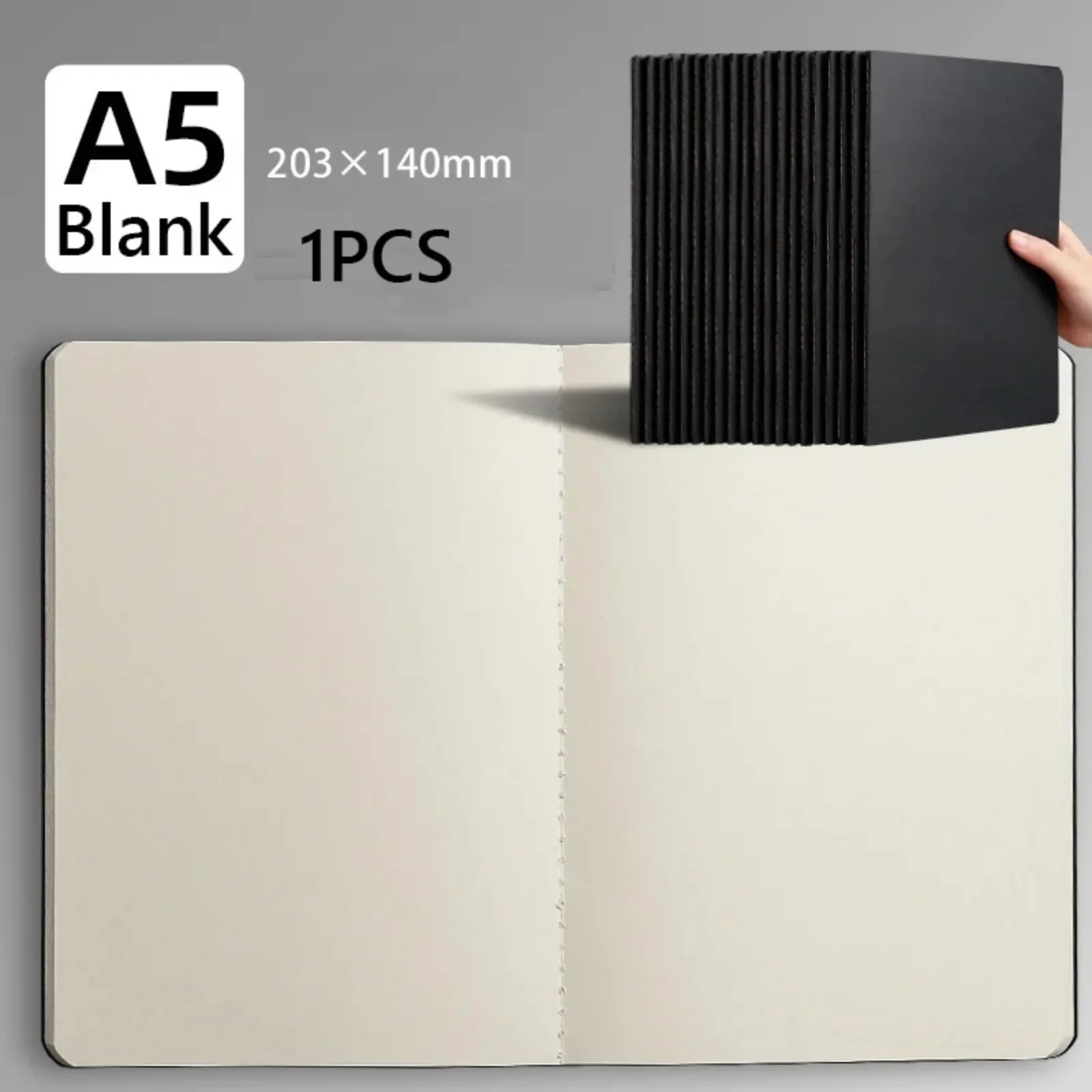 A4/A5/B5 Sketchbook Diary Notebook Blank Grid Line Notepad Drawing Painting Graffiti Sketch Book Office School Supplies