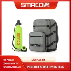 SMACO 1.9L Portable Diving Tank Reusable Pony Bottle Backup Mini Scuba Diving Tank, Air Cylinder Underwater Exploration Rescue