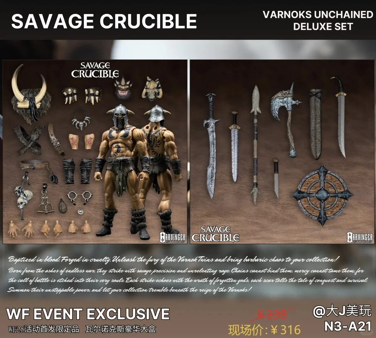 

Barbaric Furnace Wonfes 2025 Exclusive Deluxe Valnox Articulated Action Figure Collectible Toy for Fans