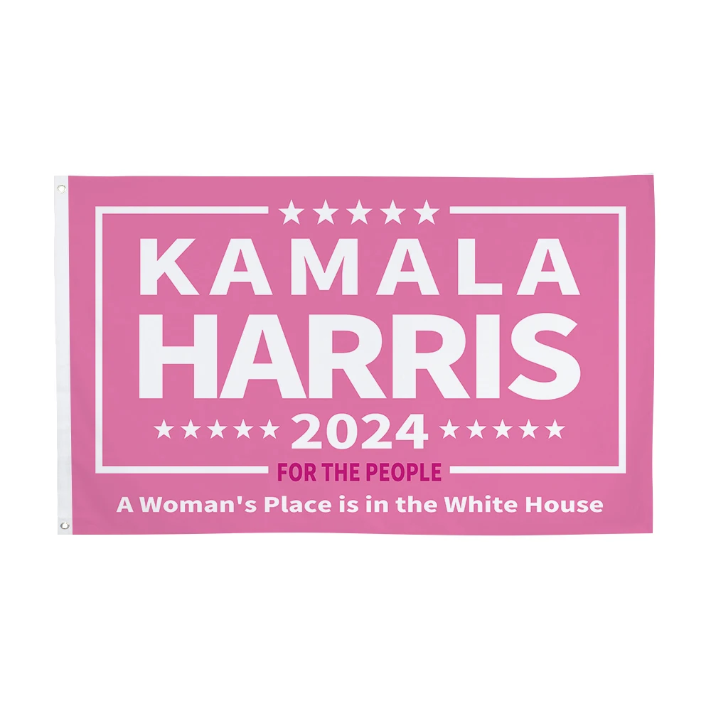 3Jflag 90x150cm Kamala Harris 2024 Flag un posto da donna è nelle elezioni della casa bianca bandiere divertenti arazzo in poliestere