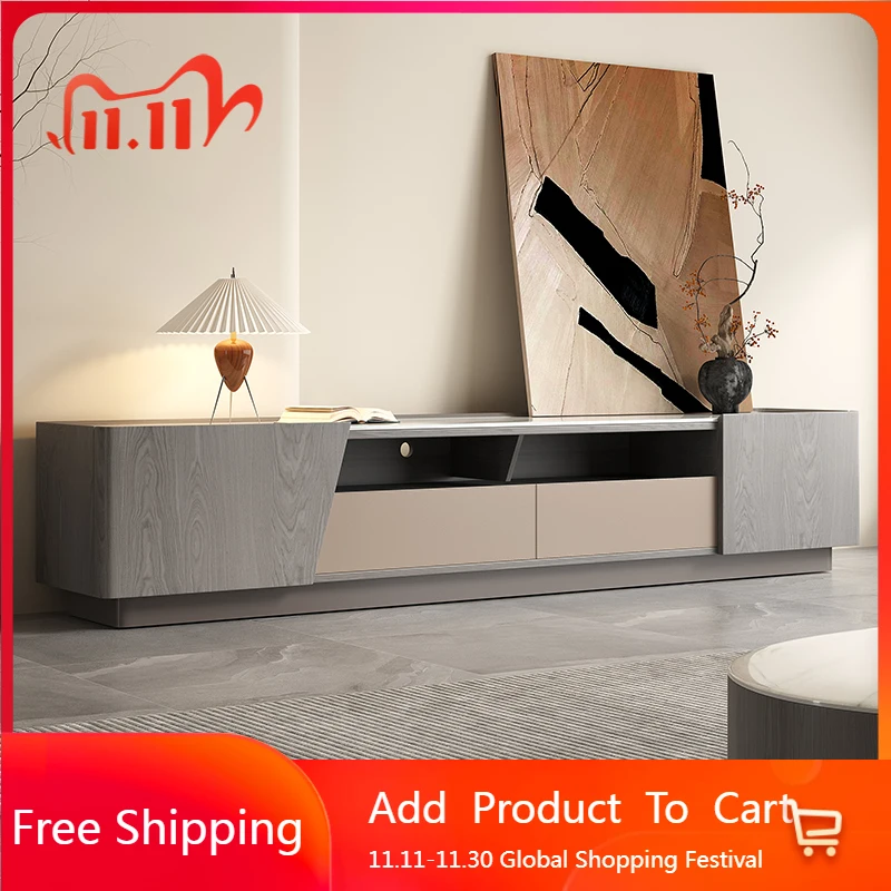 

Storage Nordic TV Cabinet Designer Organizer Living Room Light Luxury Tv Table Modern Simple Dollhouse Muebles Home Furniture