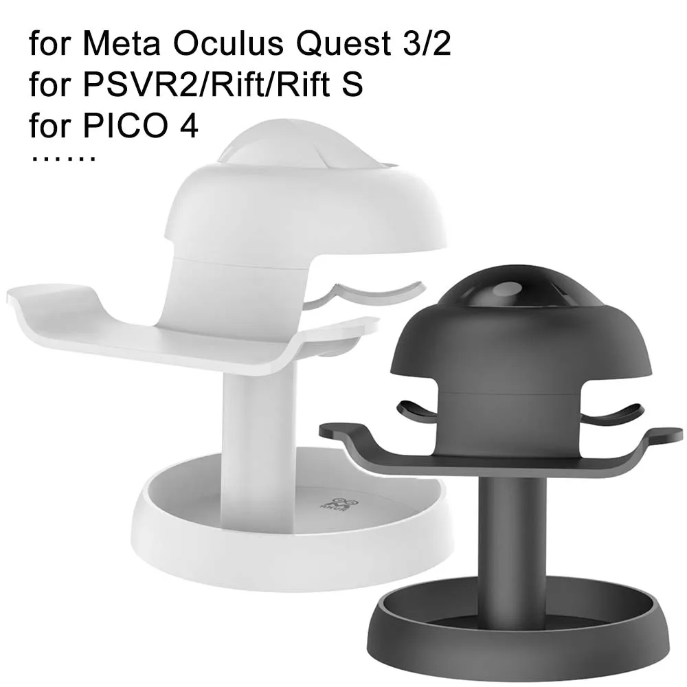 VR Headset Display Stand for Meta Oculus Quest 3/Quest2/PSVR2/Rift/Rift S/PICO 4 Controller Holder Desk Support Storage Bracket