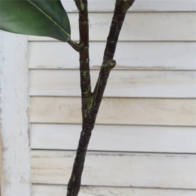 82cm Large Artificial Plants Fake Ficus Tree Branch Plastic Palm Leaves Faux Rubber Tree Foliage Tropical Plant for Home Garden
