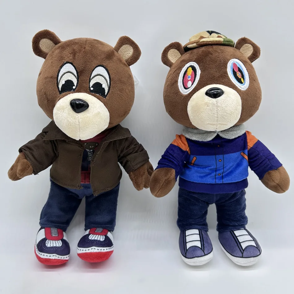 26-30cm Kawaii Kanye Dropout Bear Teddy Bear Plush Toys Kanye West Graduation Soft Stuffed Home Room Decor Birthday Gift