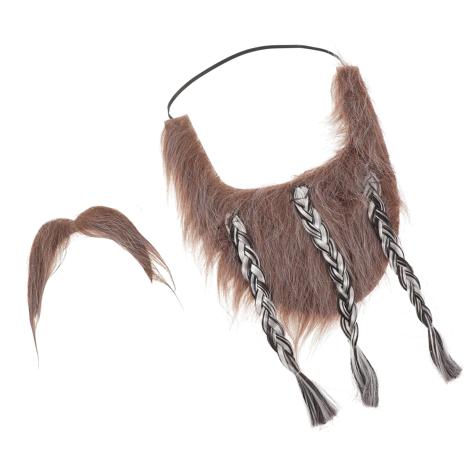 1Set Lichtgewicht Doek Nep Baard Prop Realistisch Cosplay Accessoire voor Halloween Party Kostuum Rollenspel Nep Snor