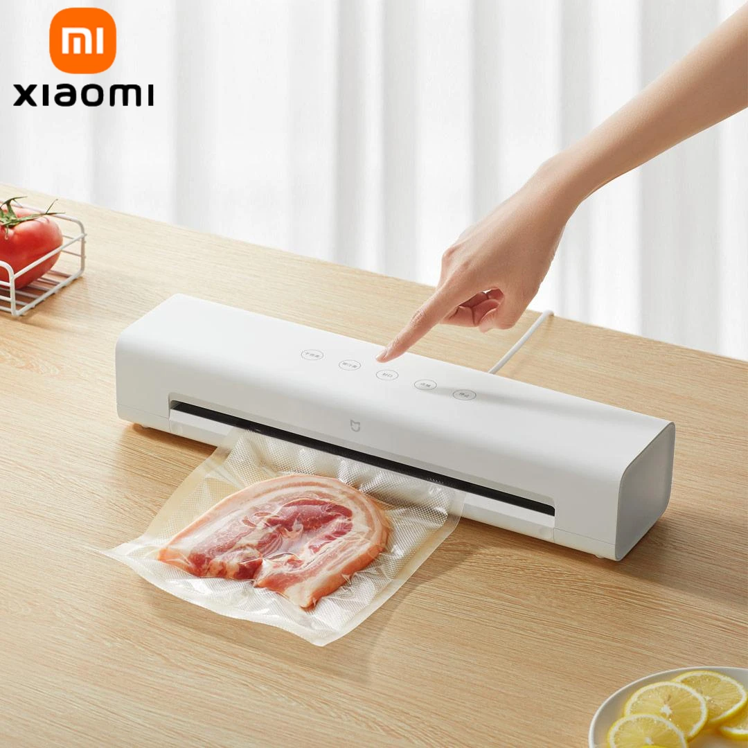 

XIAOMI MIJIA Vacuum Sealers Machine 220V With Free 10pcs Vacuum Bags For Kitchen Household Food Vacuum Sealer Packaging Machine