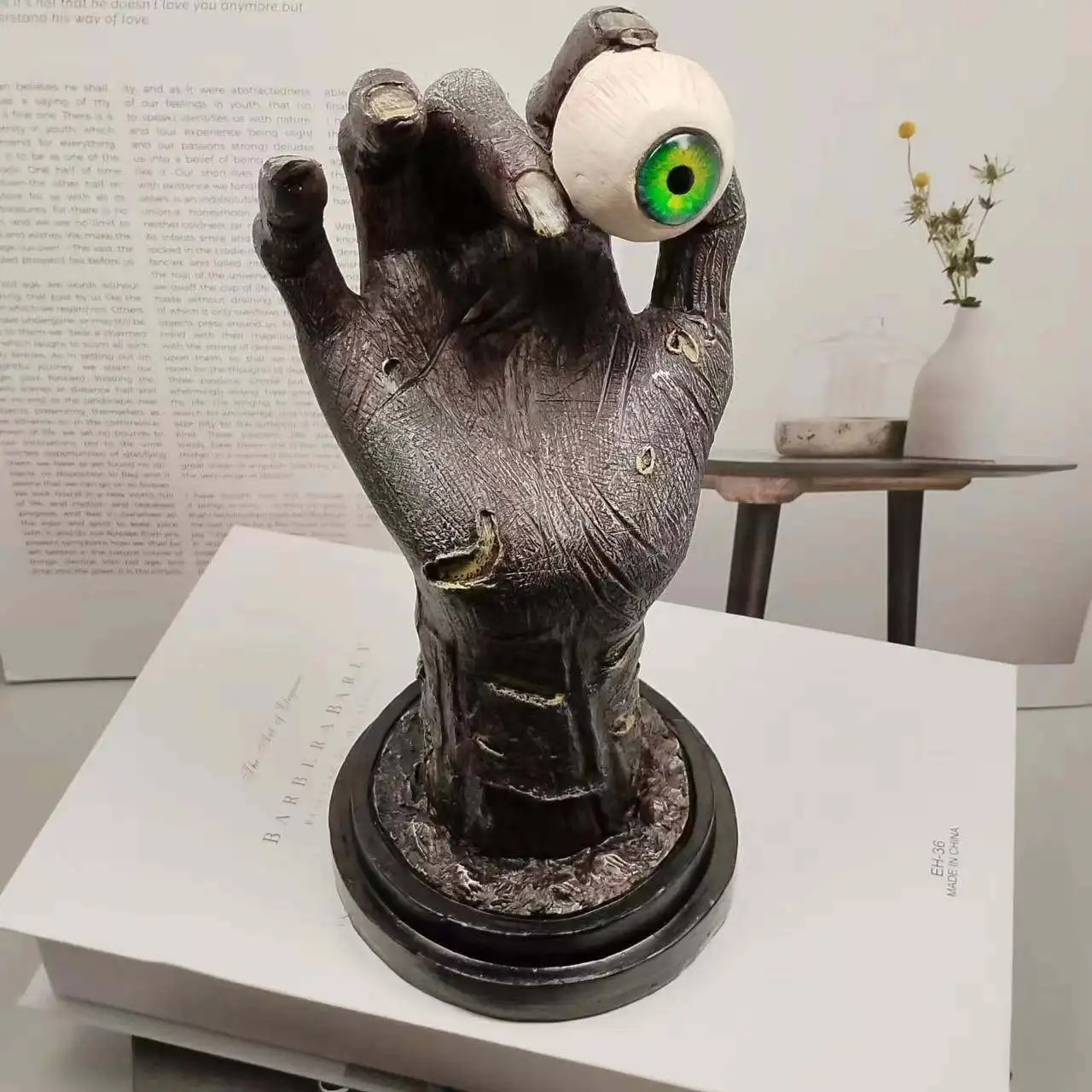 Gothic Dark Wind Undead Wizard Devil's Hand Eye Halloween haunted house desktop ornament