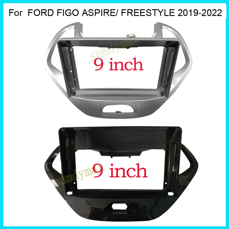 

9inch car panel Trim Dashboard Panel Kit for FORD FIGO ASPIRE FREESTYLE 2019-2022 big screen 2 Din android Car Radio Fascia