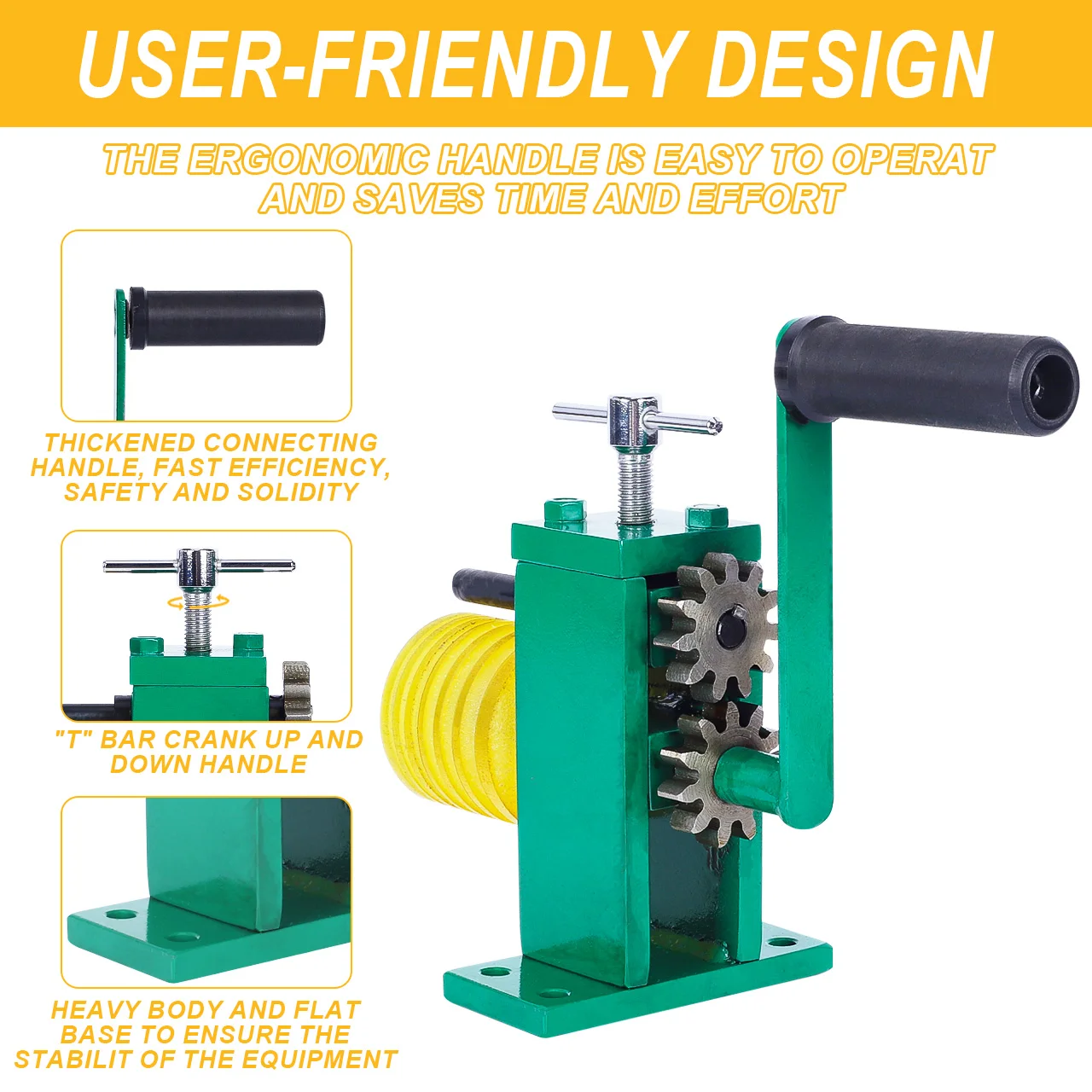 ماكينة ثني الأساور والخاتم من توكتو، أدوات صنع المجوهرات، مطحنة يدوية، أداة تشكيل كرنك اليد، ذهبي وفضي #4