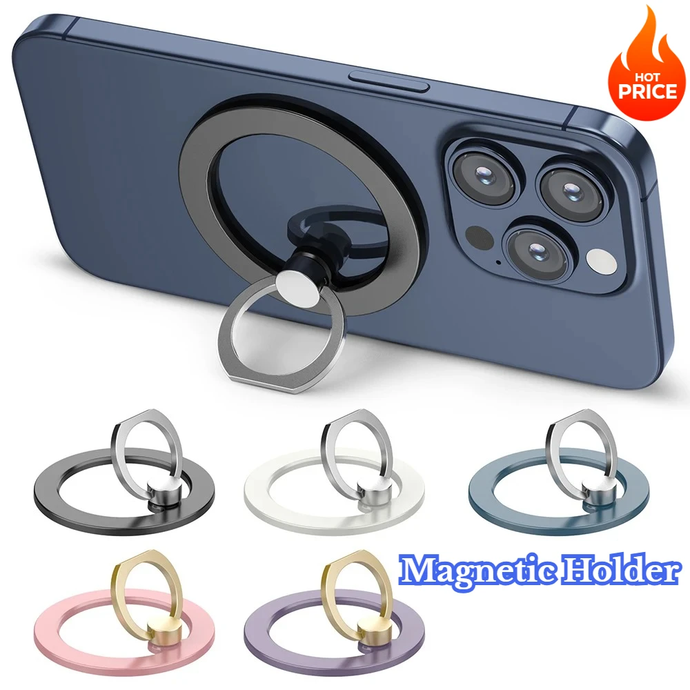 

360°Rotating Bracket For MagSafe Finger Ring Aluminum Alloy Phone Holder Grip Ultra Light and Ultra Thin Magnetic Metal Grip Tok