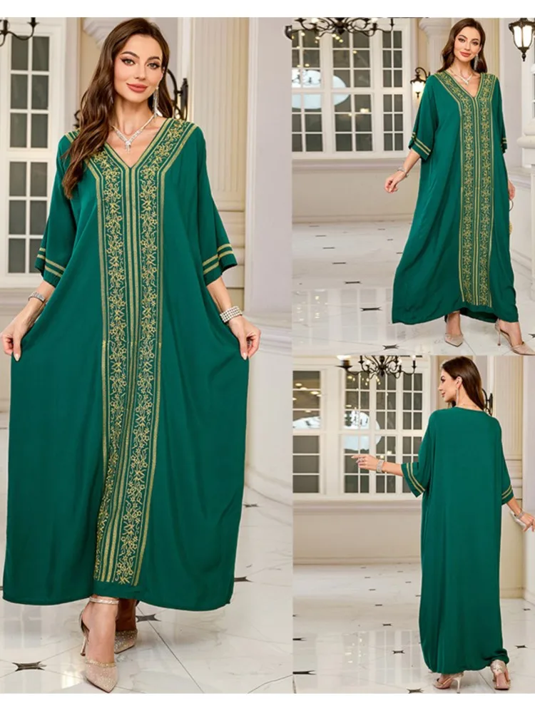 Summer Cover Ups Women Swimsuit Half Sleeve Robes Bathing Suit 2026 New Embroidery Beach Holiday Maxi Dresses Cover-Up