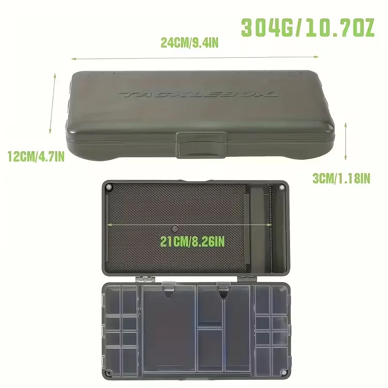 Karpfenangel-Zubehör-Organizer 2-in-1 Rig-Box Aufbewahrungskoffer für Angel-Rigs & Zubehör