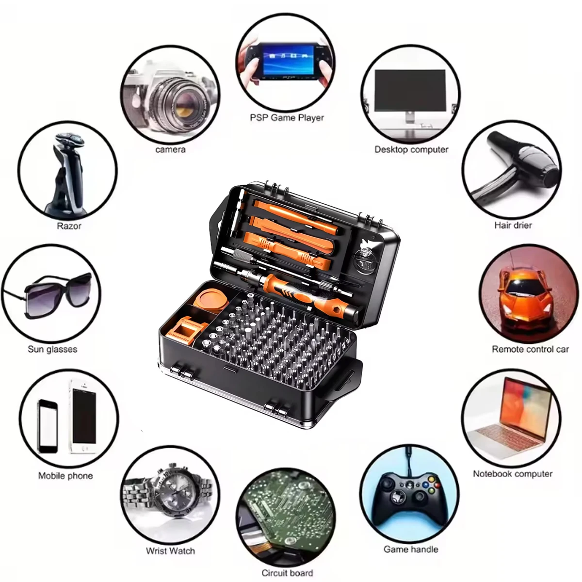 115 in 1 Magnetic Screwdriver Set Automotive Tools Mechanic Hand Multitools Pocket Cell Phone Maintenance Repair Phones Tool Job