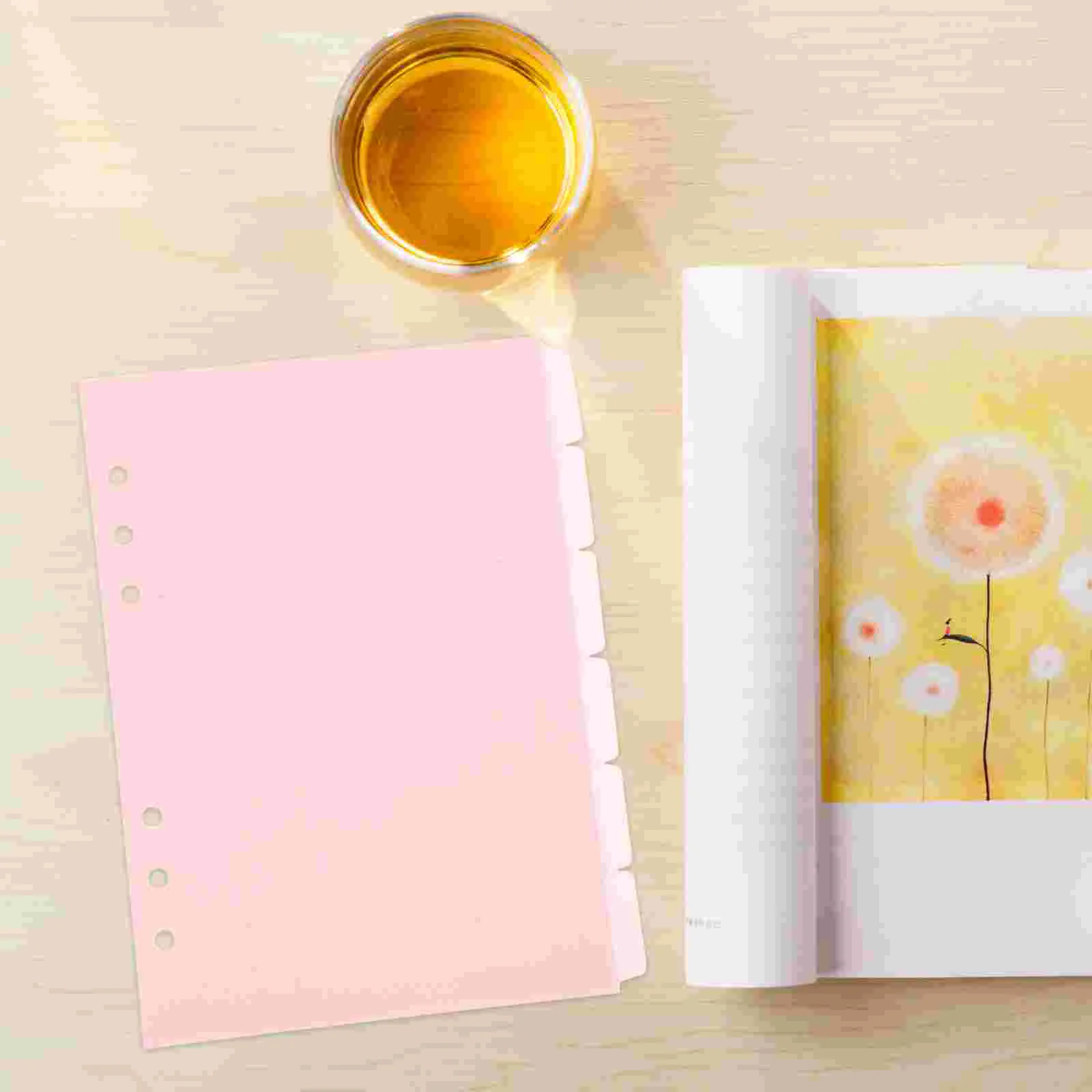 6 Pcs Notebook Separated Pages Colored Tab Dividers Detachable Binder Tabs Label Writable Index Pp for