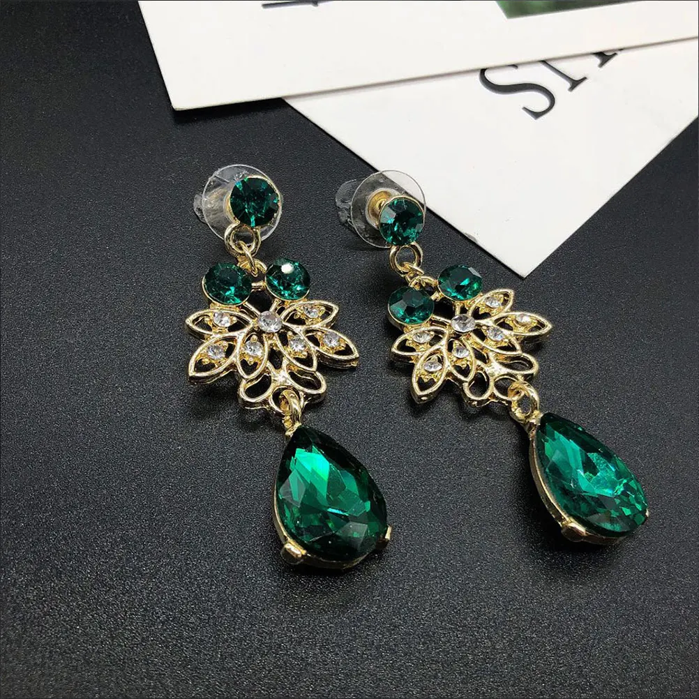 

1 set Crown Necklace Earring Set Elegant Jewelry for Wedding Bridal Party Accessories Women Necklace Ear Rings Gifts