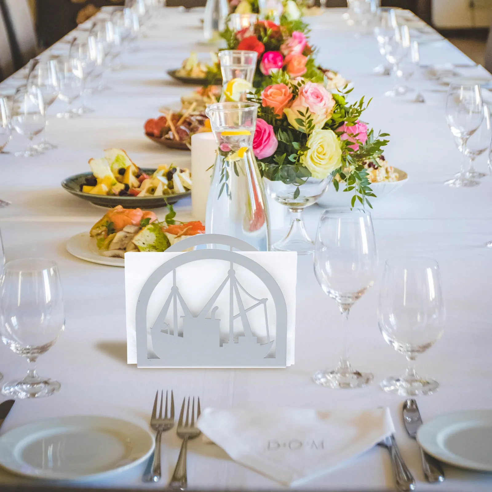 

Metal Napkin Vintage Decorative Paper Towel St Rack Unique Creative Table Tabletop Napkin Dispenser Hollow Dispenser Kitchen Bar