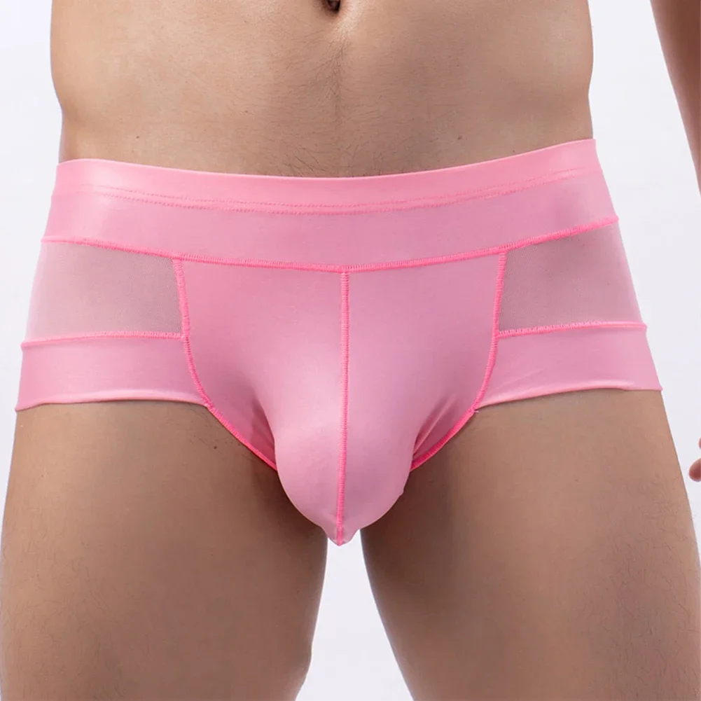 Men's Breathable and Comfortable Mesh Boxer Shorts U Convex Pouch and Elastic Waistband Multiple Colors Available