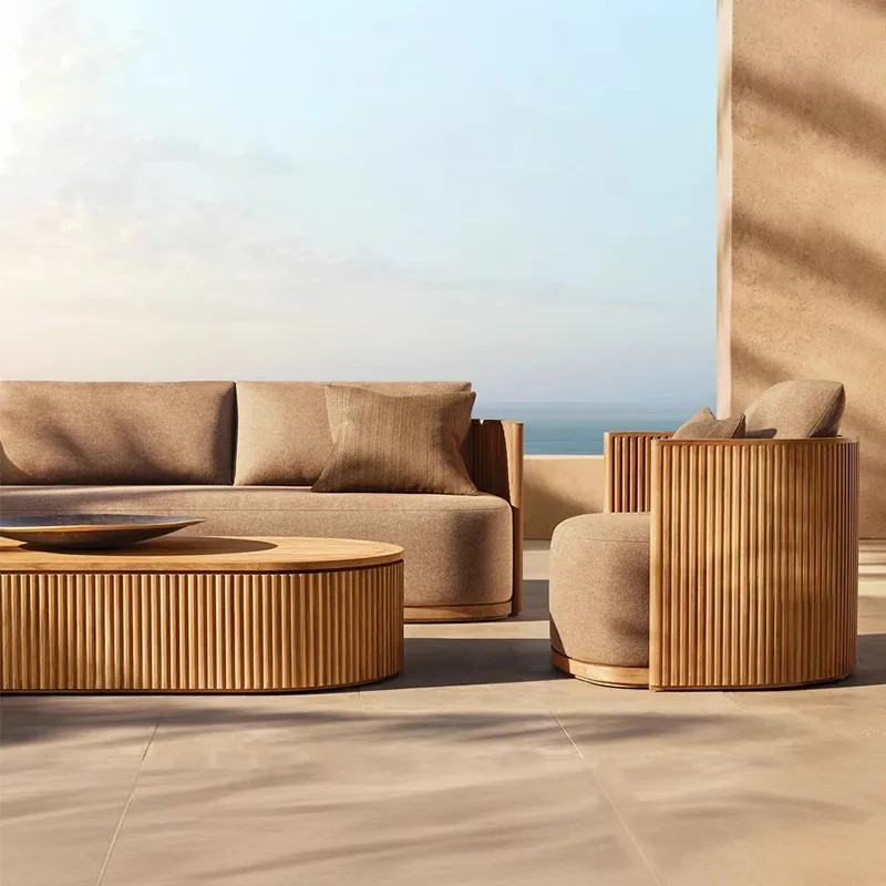

Outdoor sofa villa courtyard hotel simple sofa waterproof and sunscreen