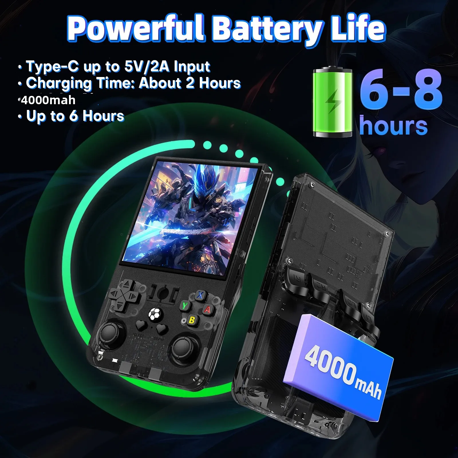 مفتوح المصدر R36MAX ريترو وحدة تحكم بجهاز لعب محمول 64/128GB 4.0 بوصة IPS شاشة RK3326 رقاقة المحمولة لعبة فيديو لاعب وحدة التحكم هدية