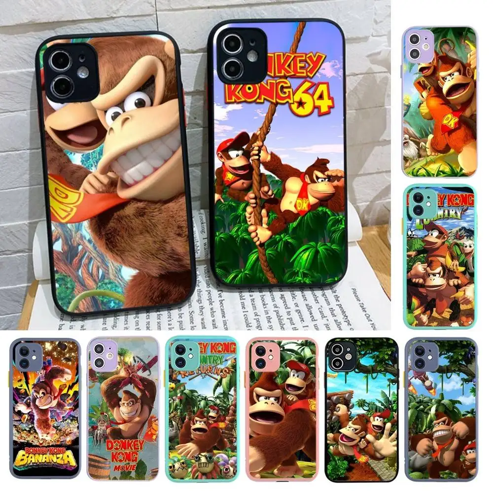 Классический игровой D-Donkey K-Kong J-Jungle C-Climber, силиконовый матовый чехол для телефона для IPhone 16 Pro Max 15, 14, 13, 12, 11 X XS MAX Классический игровой D-Donkey K-Kong J-Jungle C-Climber, силиконовый матовый чехол для телефона для IPhone 16 Pro Max 15, 14, 13, 12, 11 X XS MAX