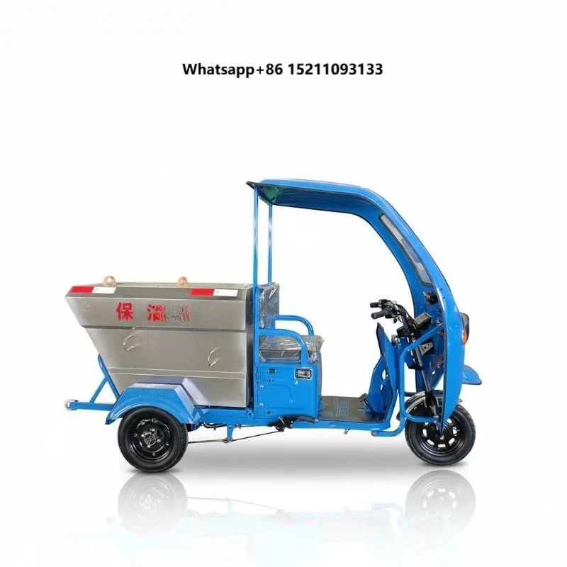 500 Litre Battery Powered Sanitation Trike with Roll Over Protection HD Reverse Long Range for Alley Cleaning