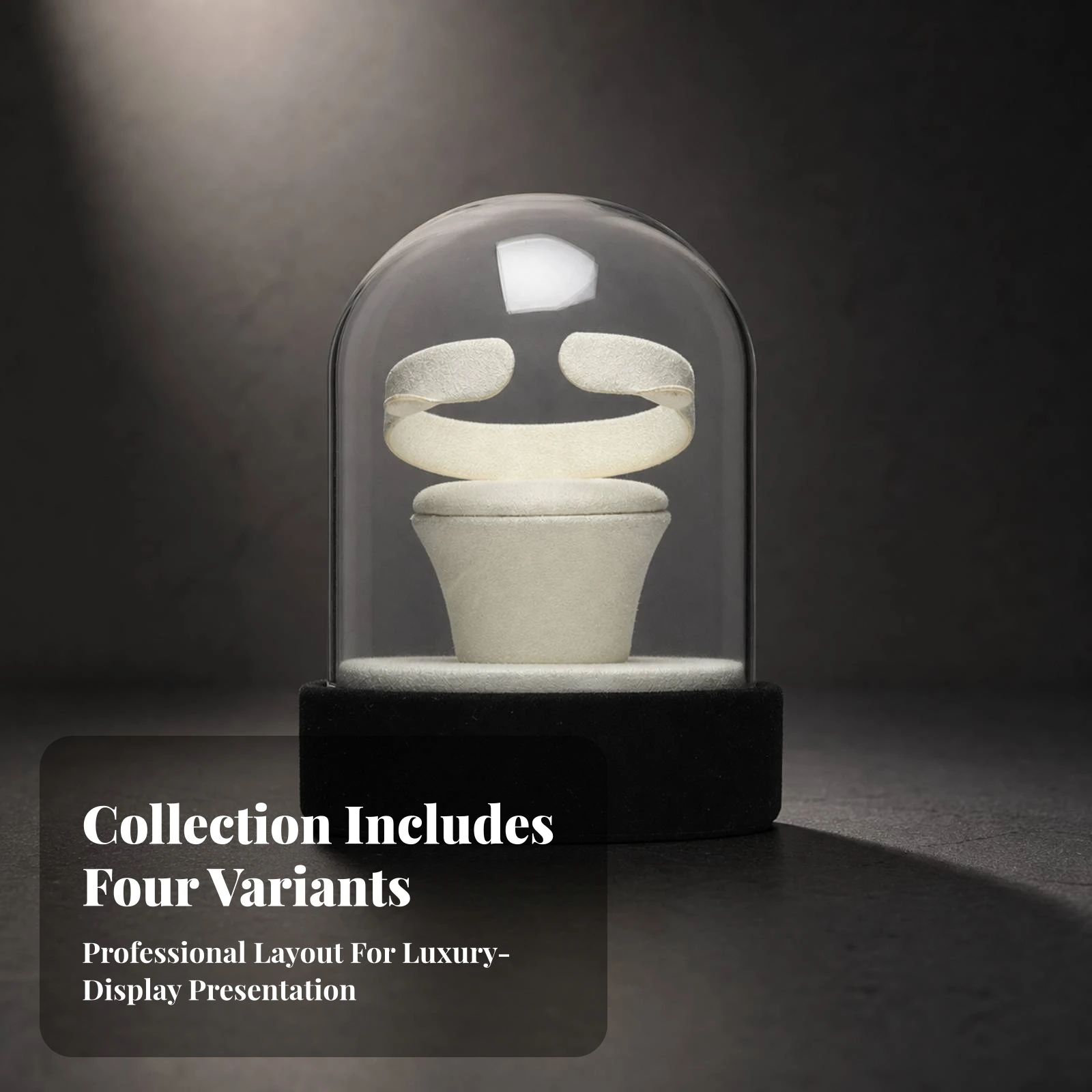 Jewelry Display Stand with Glass Dome Sophisticated Pedestal Display with Dome Cloche with Base Crystal Clear for Collectors